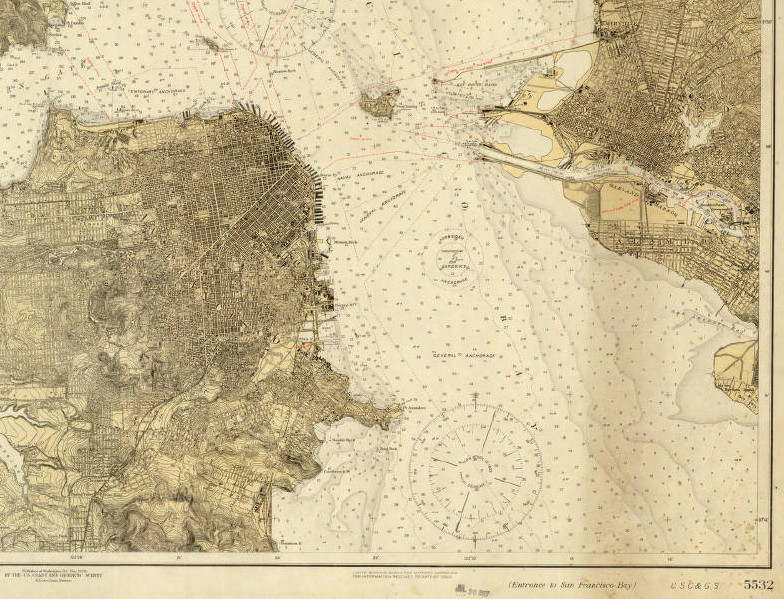 map of San Francisco Bay, 1926