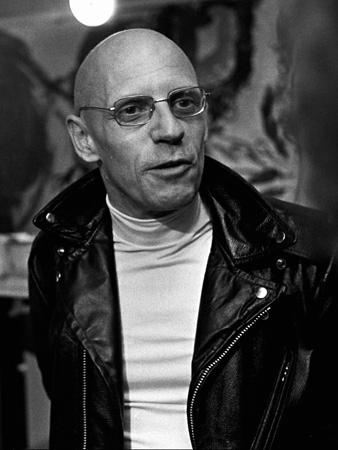 black and white headshot of Michel Foucault