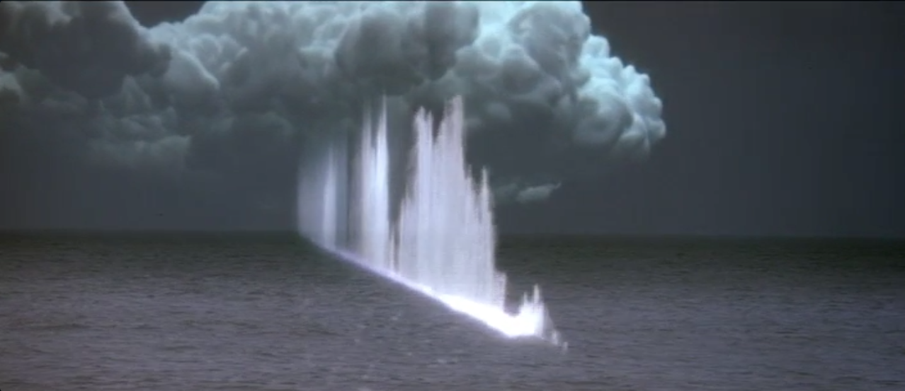 still from Star Trek IV: San Francisco Bay being vaporized by whale song